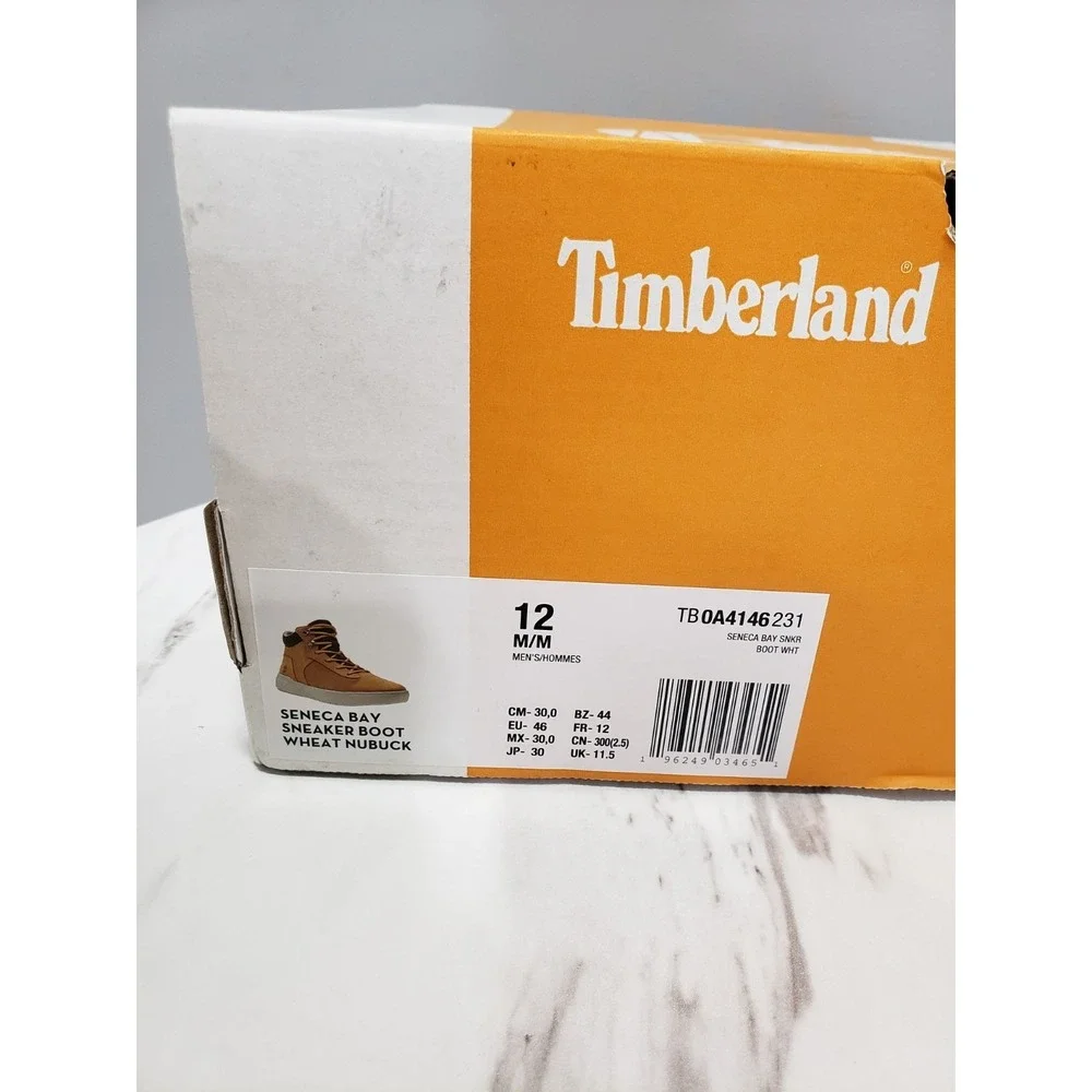 NEW SIZE 12 TIMBERLAND MEN'S SENECA BAY CHUKKA‎ SNEAKER BOOTS WHEAT NUBUCK
